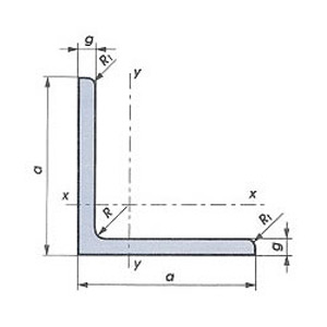 Kątowniki gorącowalcowane równoramienne