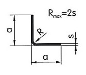 Kątowniki zimnogięte równoramienne